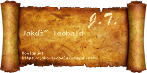 Jakó Teobald névjegykártya
